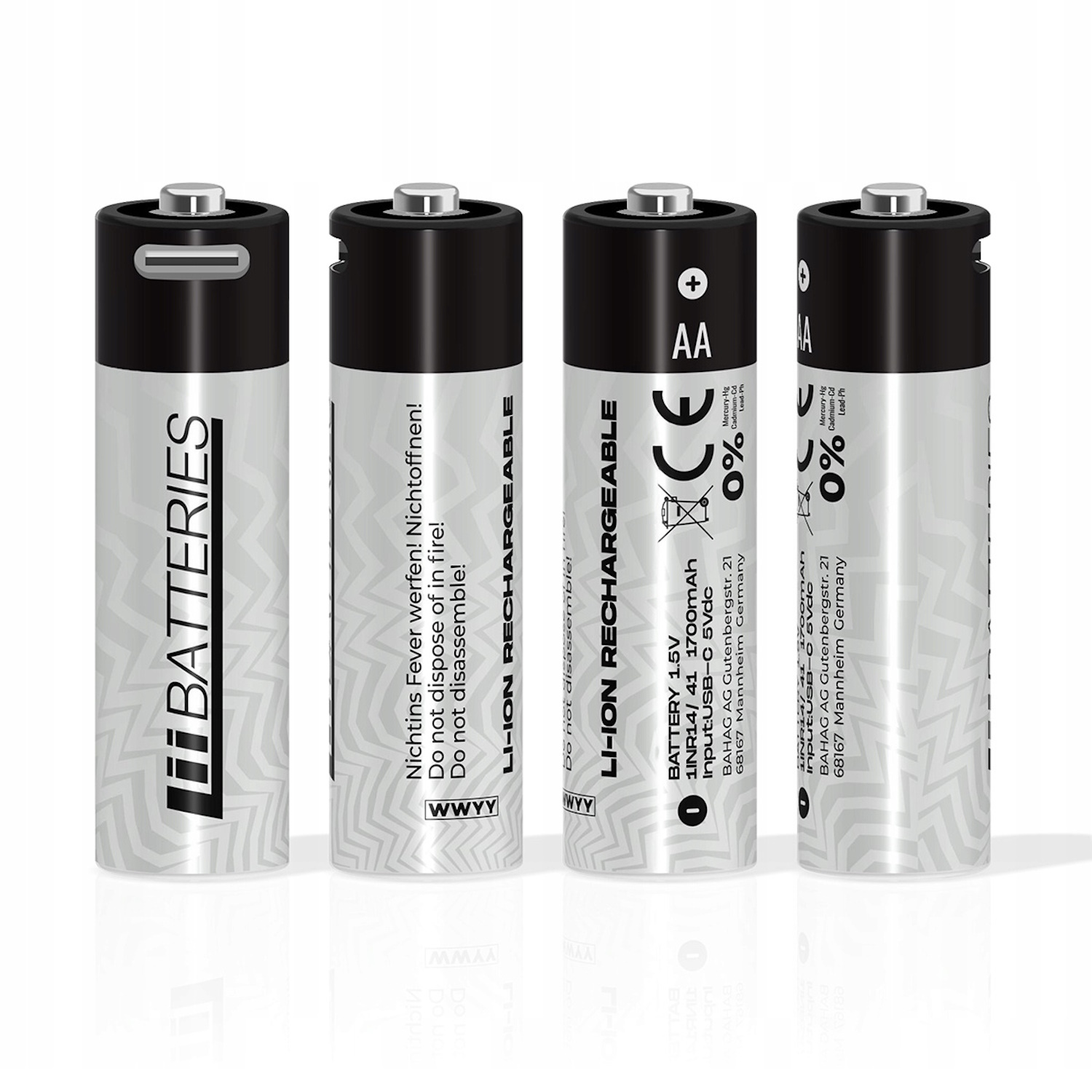 Liibattaries Uzlādējami Jaudīgi akumulatori Lithium-Ion ar