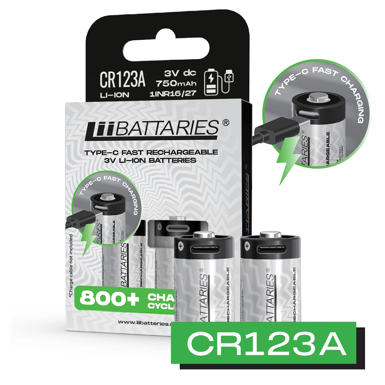 Liibattaries Uzlādējami Jaudīgi akumulatori Lithium-Ion ar