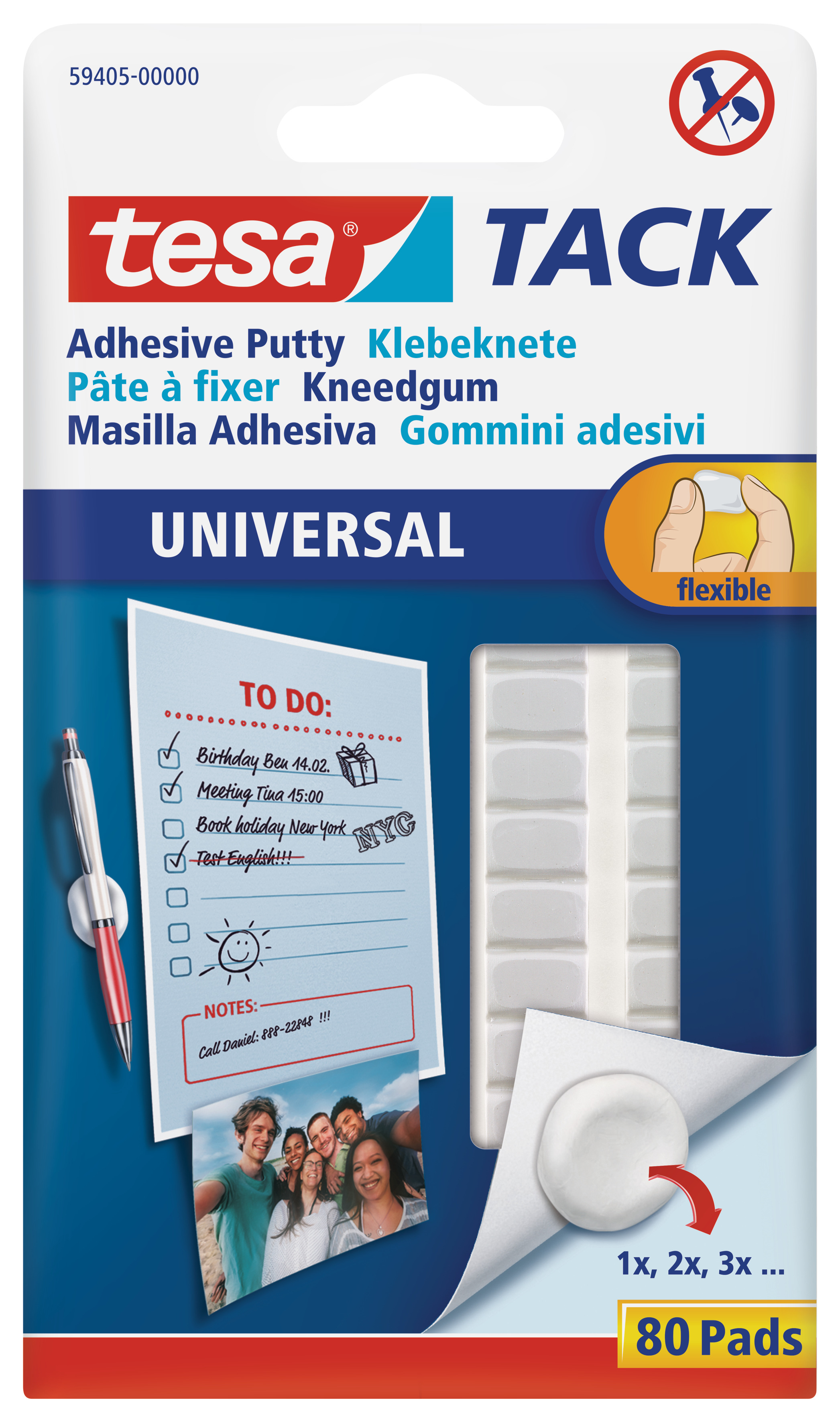 TESA Līmējoša masa TACK® Adhesive Putty