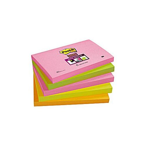 Līmlapiņas 76x127mm/90l. asorti 5gab Super Sticky