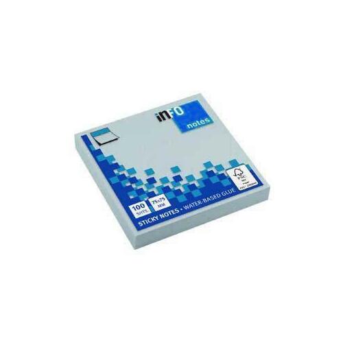 Līmlapiņas INFO 75x75mm zilas 100 lapas