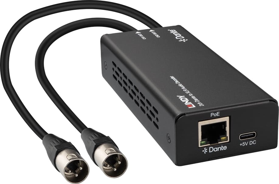 Lindy 2ch Dante® to XLR Audio