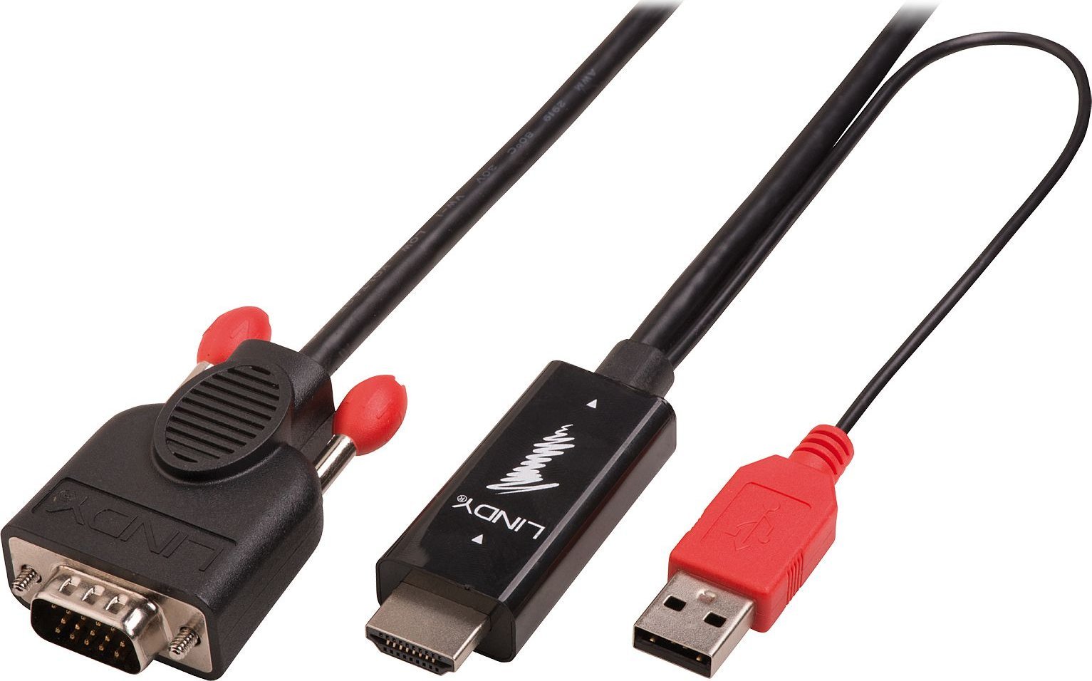 LINDY HDMI un VGA kabelis ar