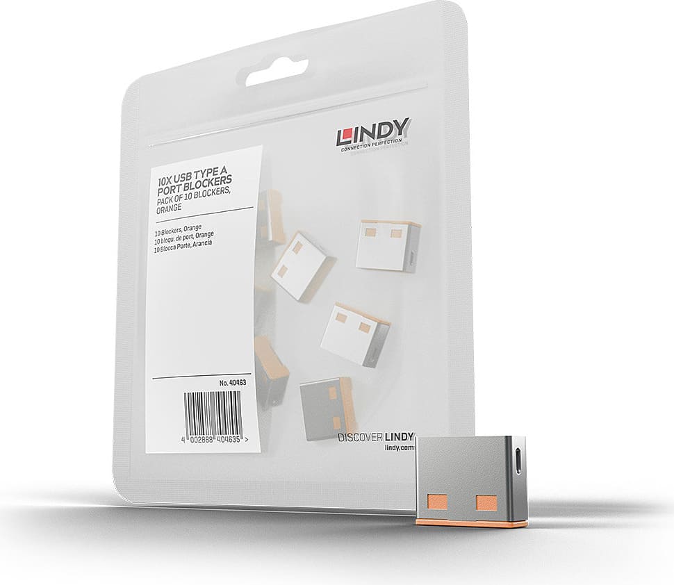 Lindy USB A Port Blockers, 10pcs