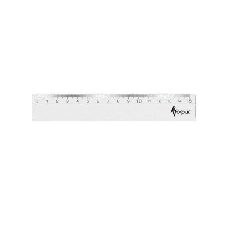 Lineāls Forpus 15cm caurspīdīgs | FO61801
