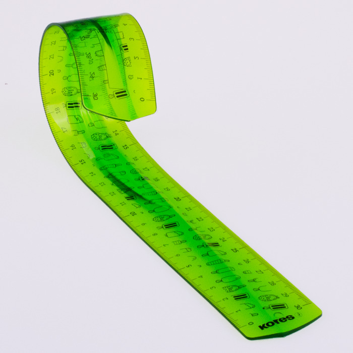 Lineāls KORES ELASTIC, elastīgs, 15 cm