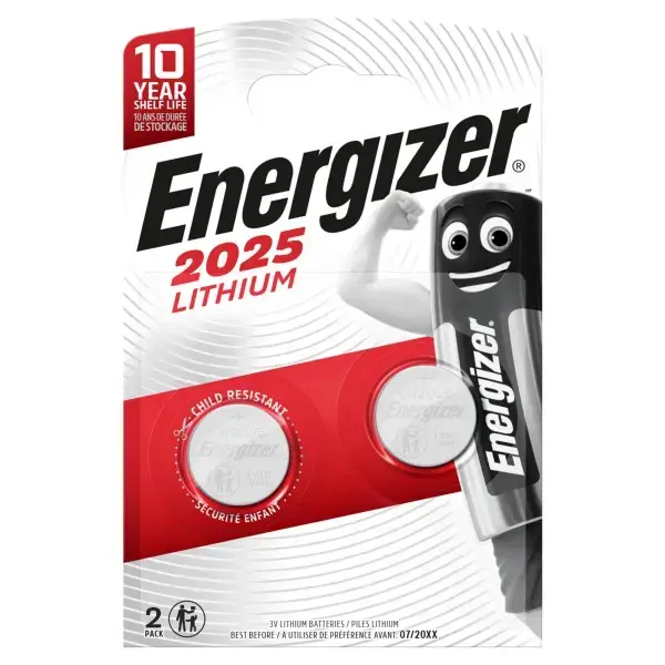 Litija baterija CR2025 3V 155mAh Energizer
