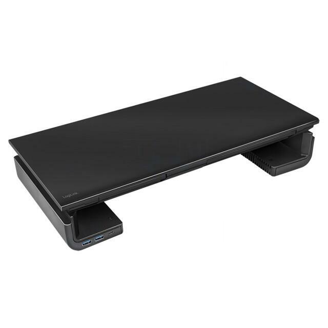 Logilink Monitorerhöhung,420-520mm, ergo.,2xUSB 3