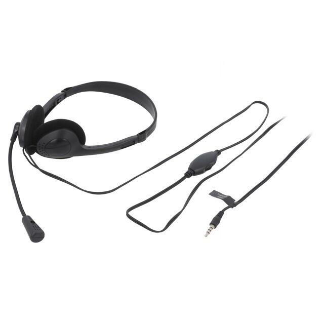 Logilink Stereo-Headset, 1x 3,5-mm-Klinke Bügelmikro