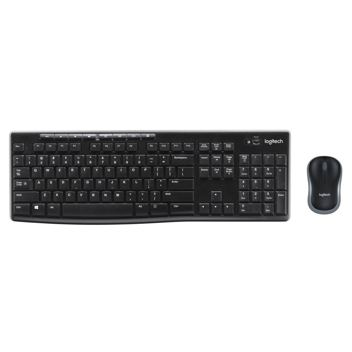 Logitech Wireless Combo MK270, Schwarz, Kabellos