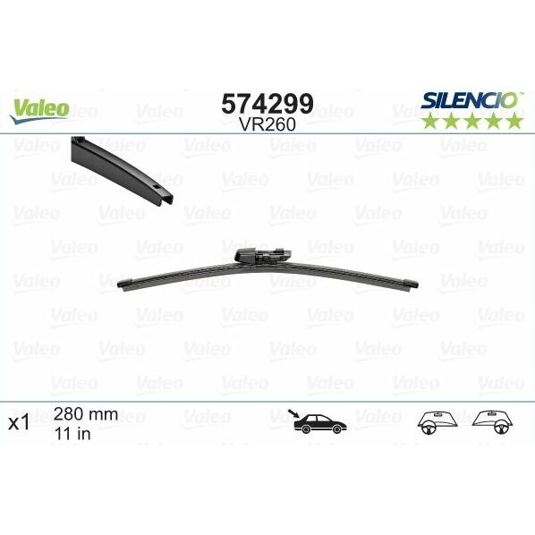 Logu slotiņa S574299 Valeo Silencio SEAT