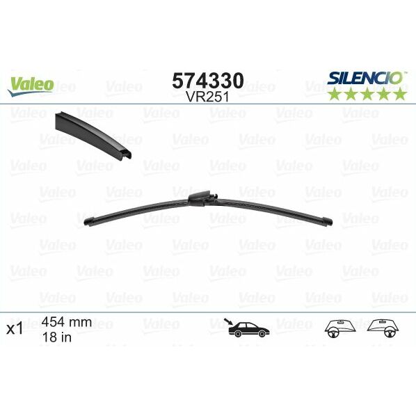 Logu slotiņa S574330 Valeo Silencio VW
