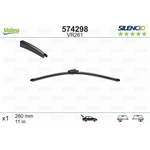 Logu slotiņas S574298 komplekts Valeo Silencio