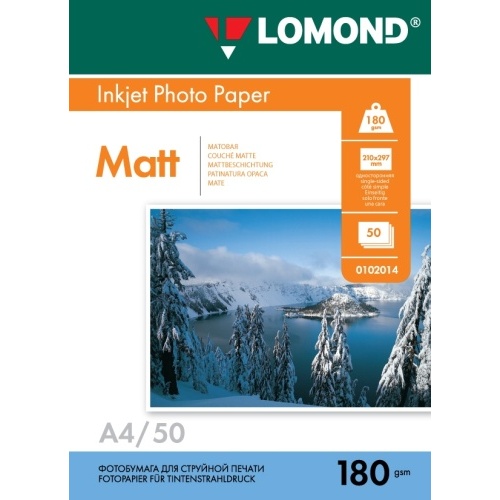 Lomond Photo Inkjet Paper Matte 180