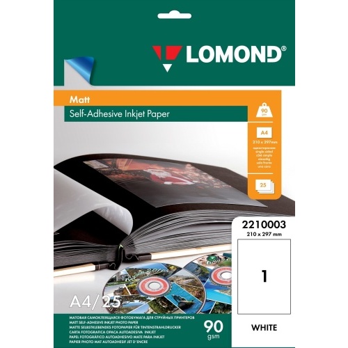 Lomond Self Adhesive Inkjet Photo Paper