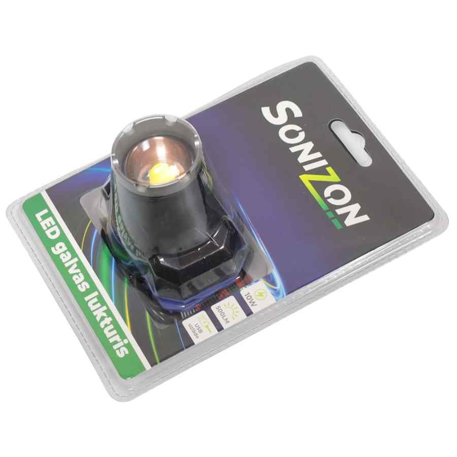 Sonizon Lukturis uz galvas liekams LED