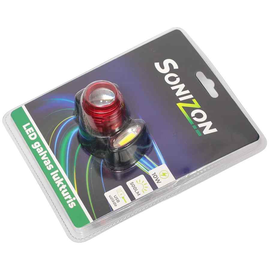 Sonizon Lukturis uz galvas liekams LED