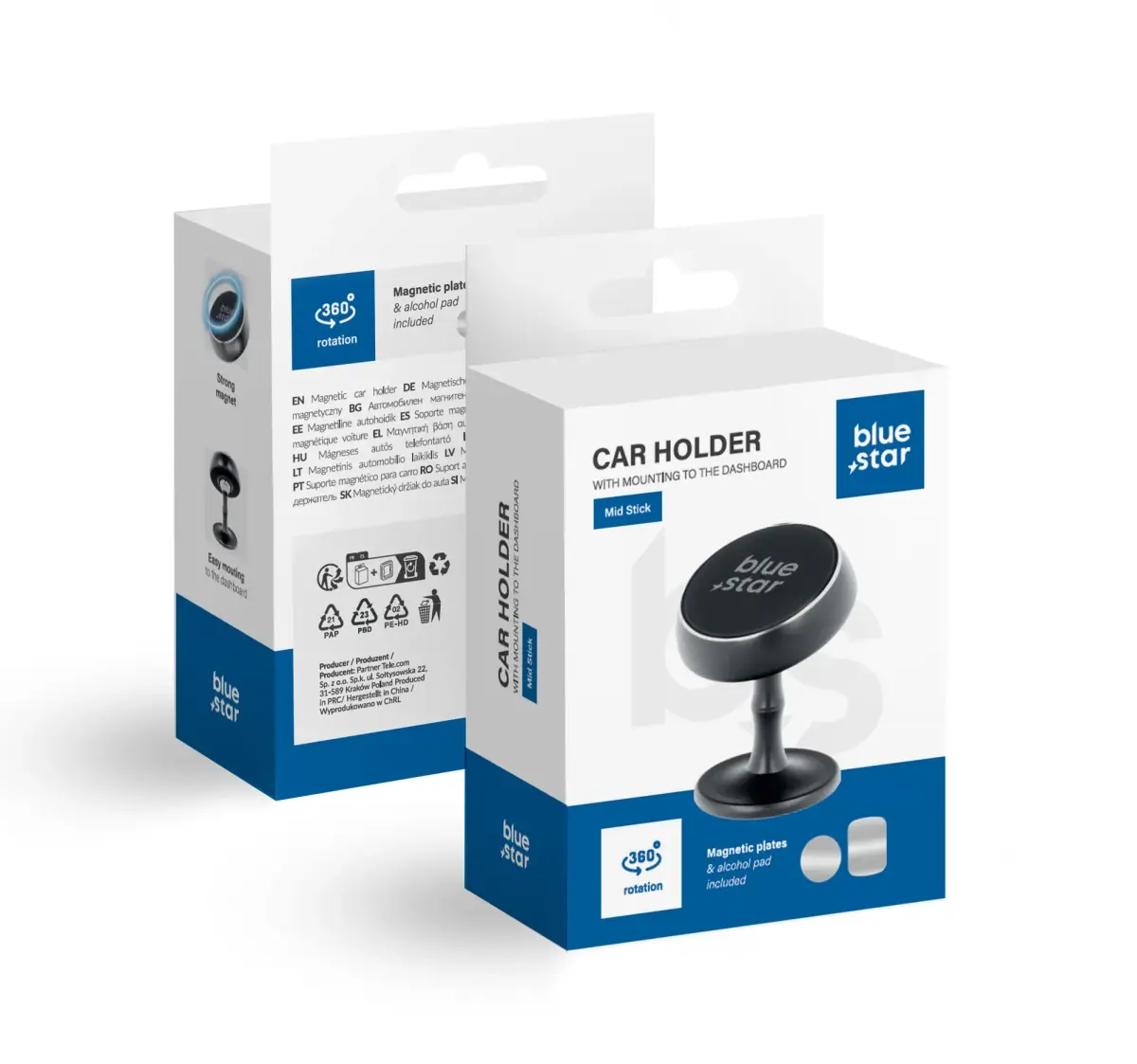 BLUESTAR Magnetic car phone holder Blue
