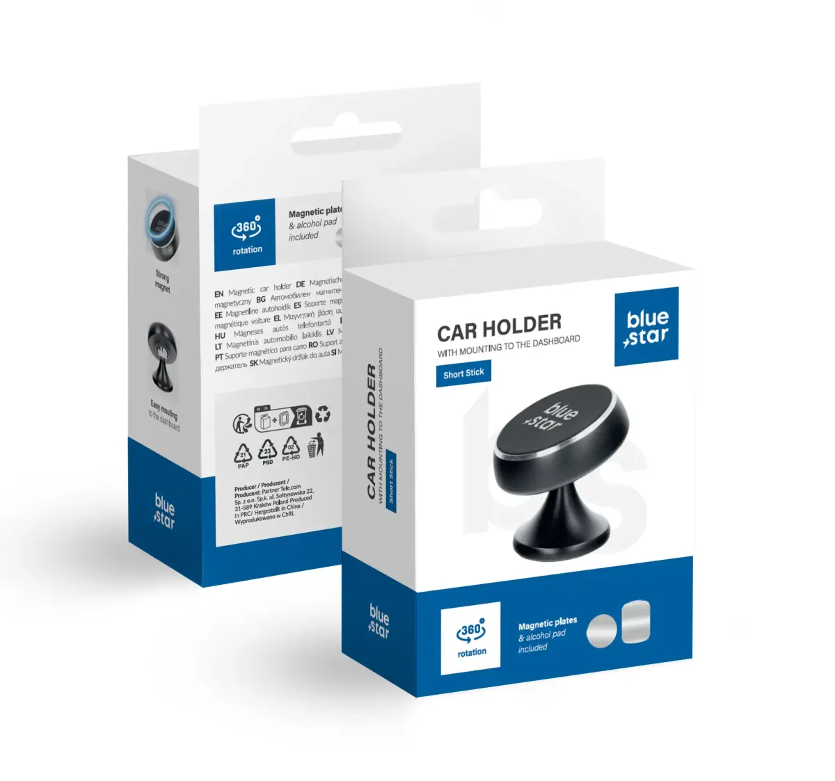BLUESTAR Magnetic car phone holder Blue
