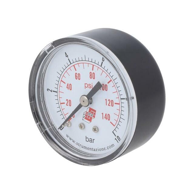 PNEUMAT Manometer; 0÷10bar; rear connection; Thread: