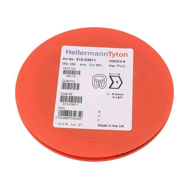 HELLERMANNTYTON Markers; Marking: 1; 4÷9mm; PVC