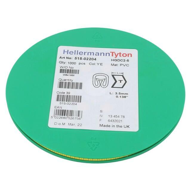 HELLERMANNTYTON Markers; Marking: T; 2÷5mm; PVC