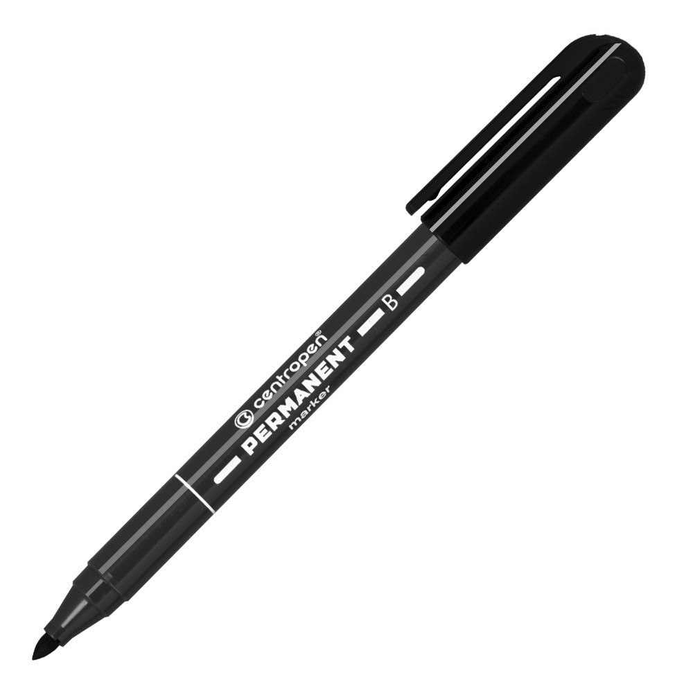 Marķieris, permanentais, apaļš, Ø2mm, melns 6