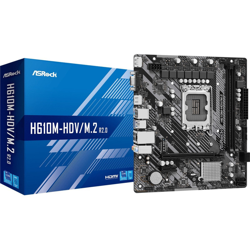 Mātesplate ASRock H610M-HDV/M.2 R2.0