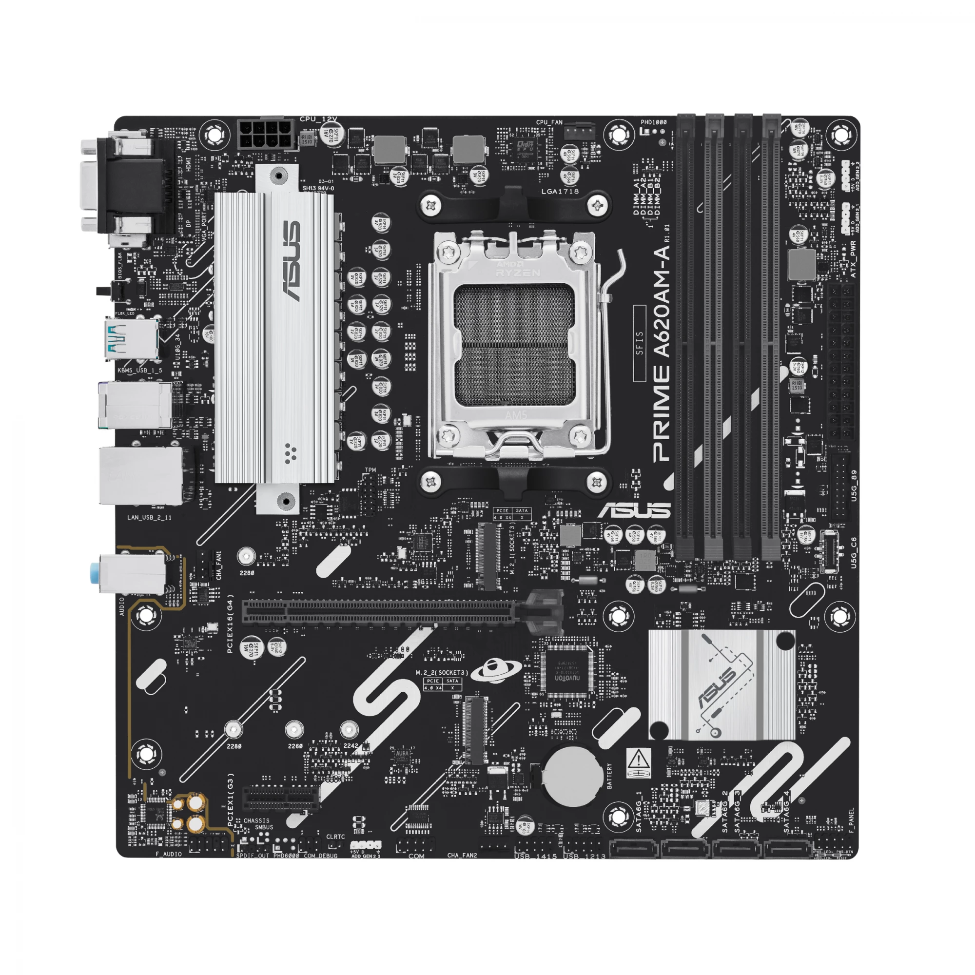 Mātesplate ASUS PRIME A620AM-A-CSM, A620, AM5