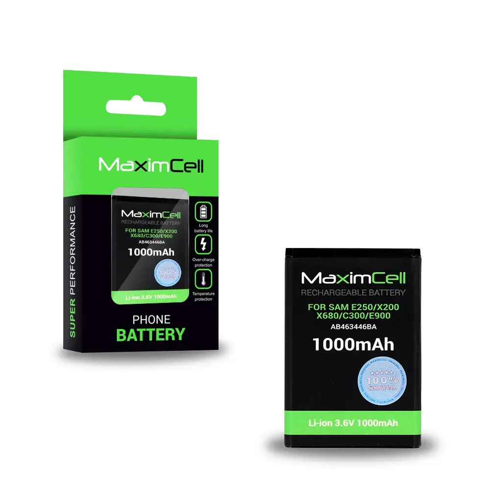 Maximcell Battery for Samsung E250/X200/X680/C300/E900 (AB463446BA)
