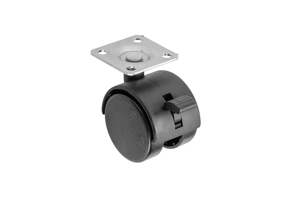 GTV Mēbeļu ritenis 50mm melns ar