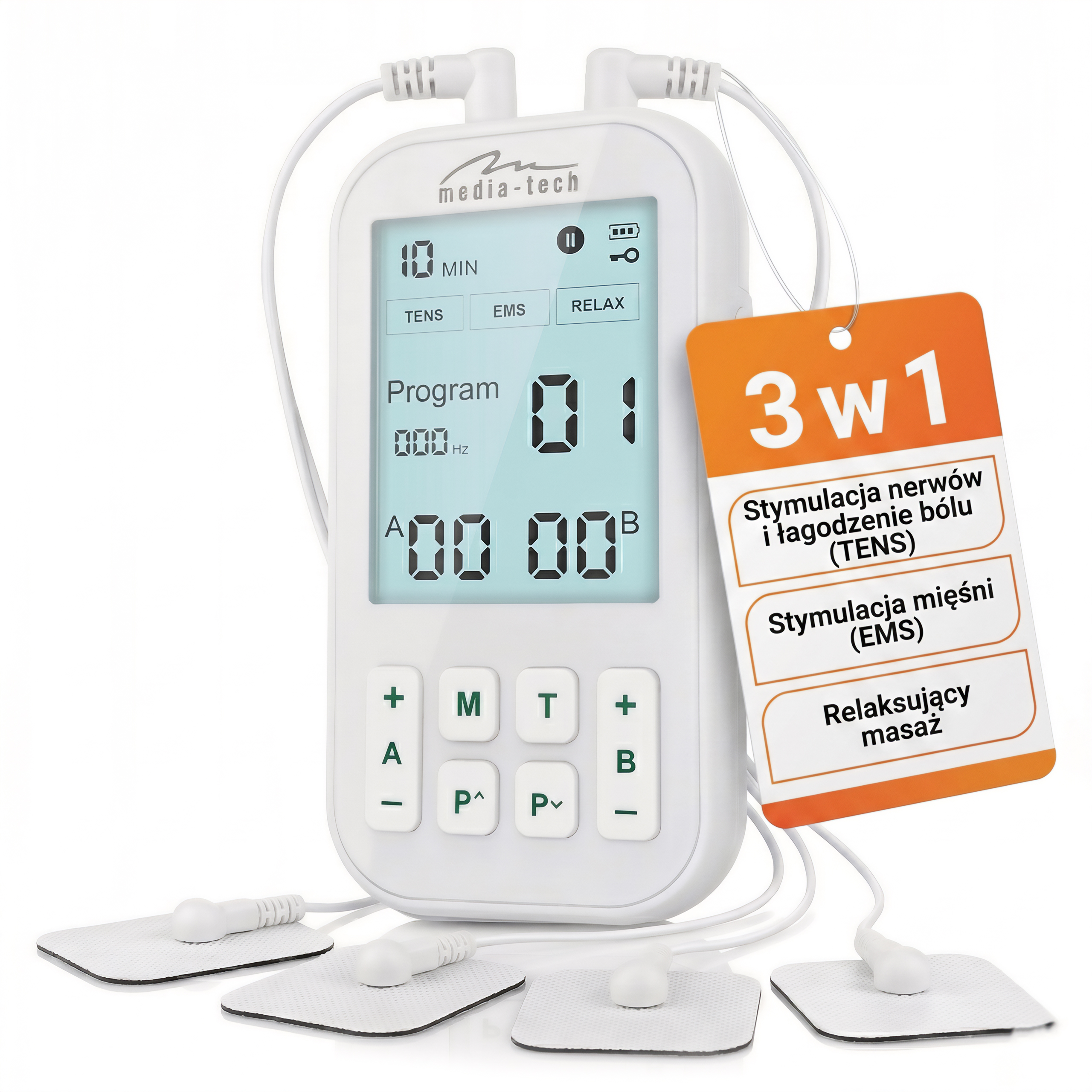 MEDIA TECH TENS/EMS MASSAGER MT6543 |