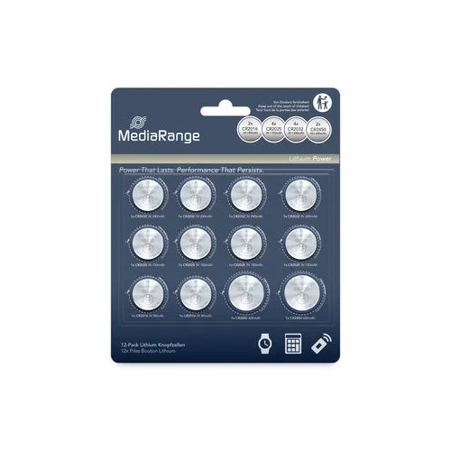 Mediarange Batterie Knopfzelle-Set Lithium 12Stk. |