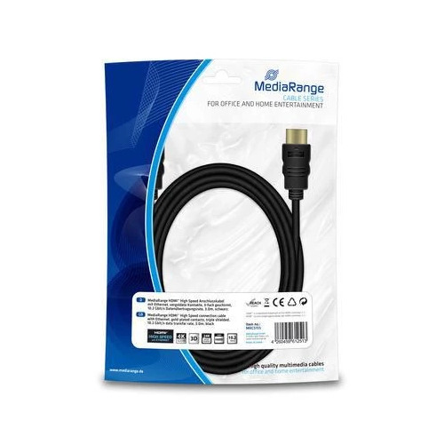 Mediarange HDMI-Kabel 1.4 Gold Connector
