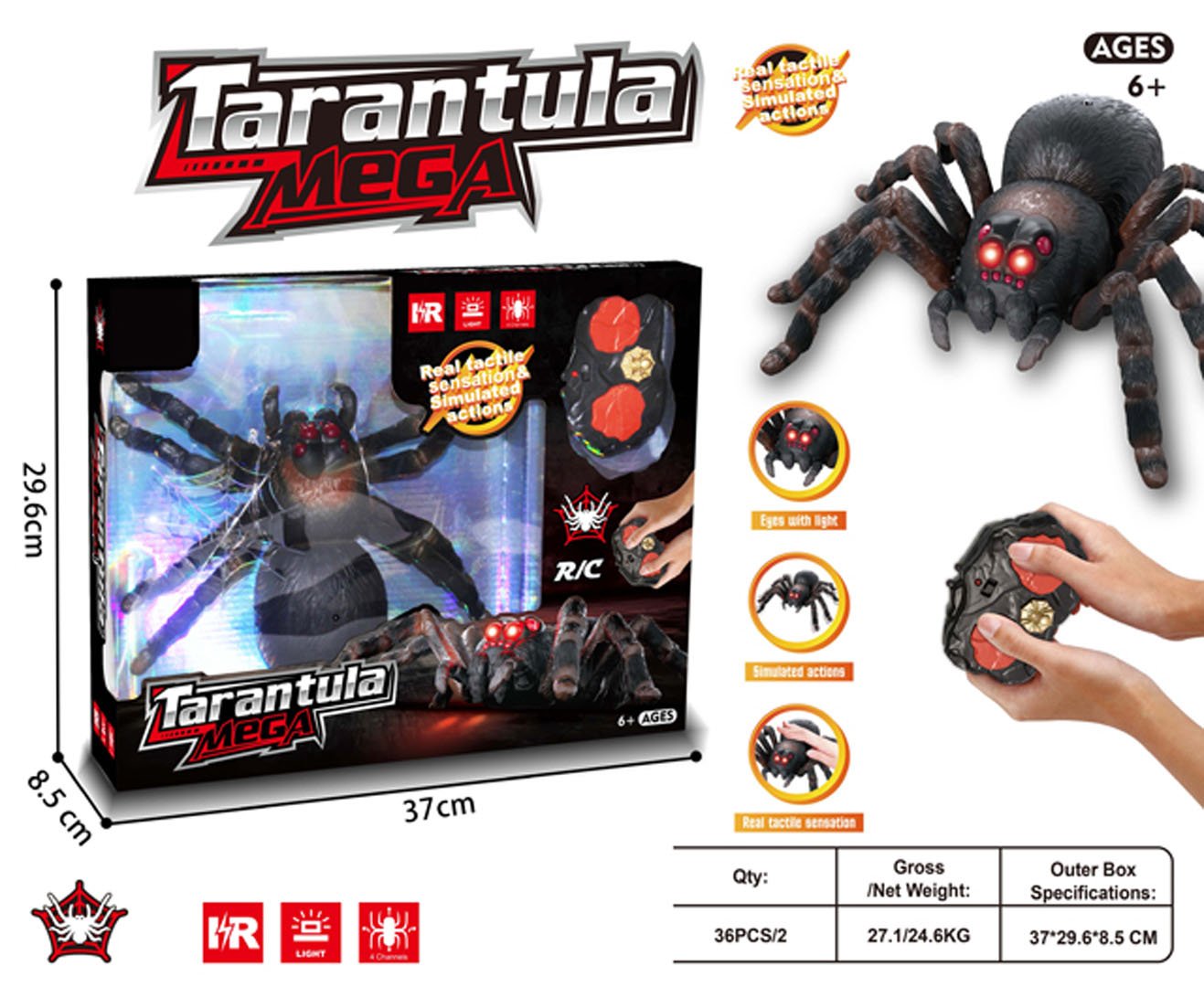 Mega Tarantula Rādiovadāms Zirneklis | 5903864974843