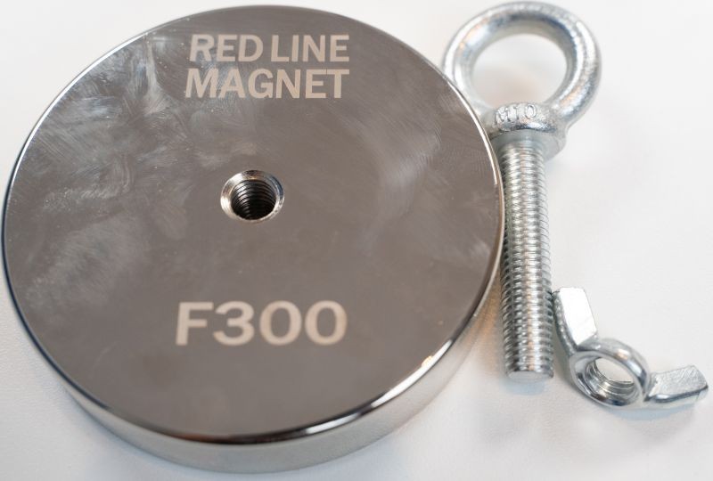 Meklēšanas neodīma magnēts 300kg RED LINE