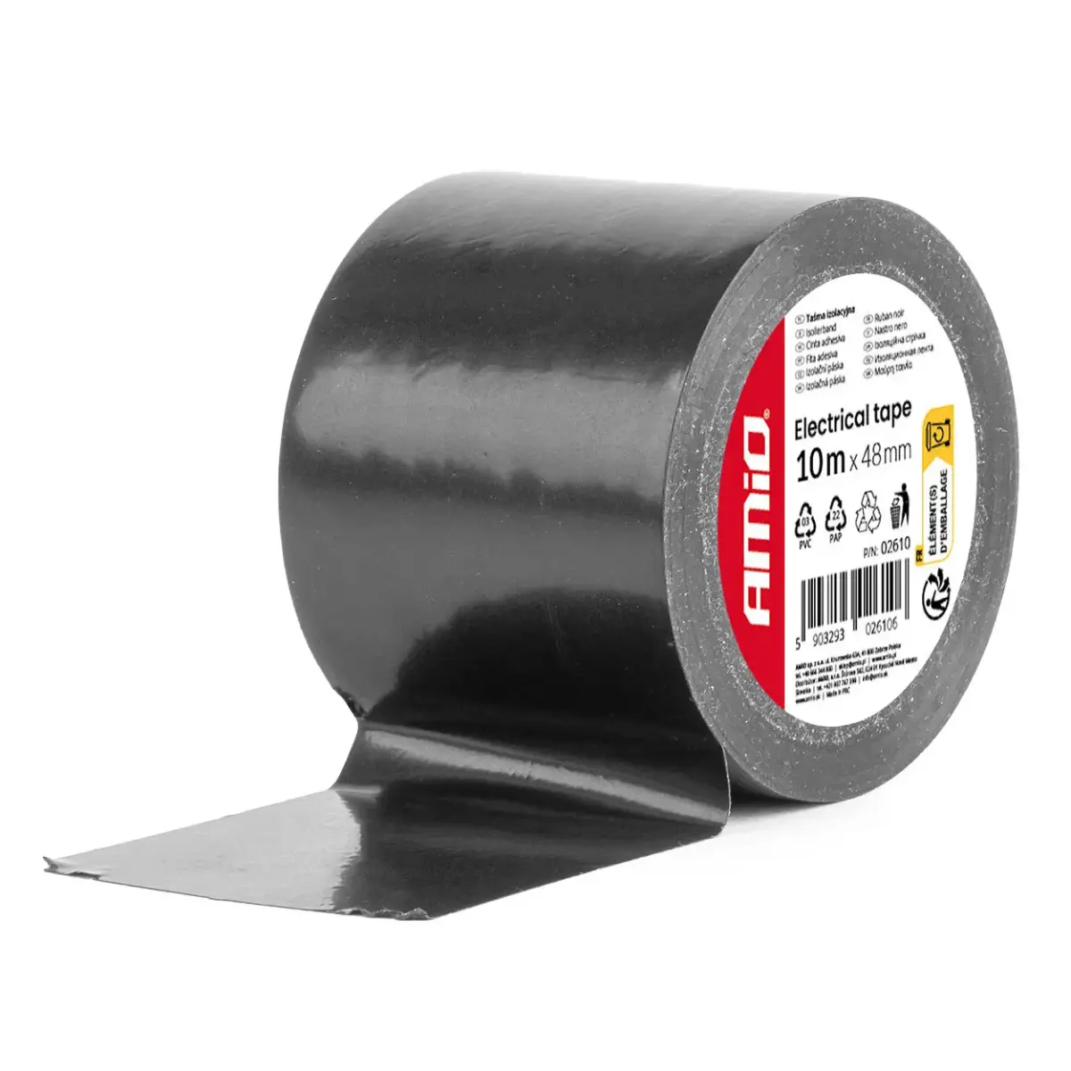 AMIO Melna izolācijas lente 48 mm