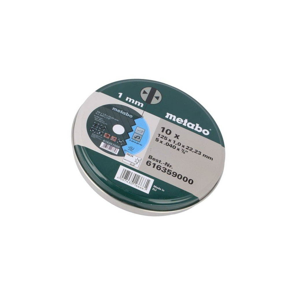Metabo Griezējdiski 125x1,0x22 mm, INOX