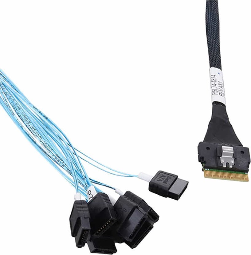 Microchip Adaptec Kabelis SFF8654-> 8xSATA iekšējais