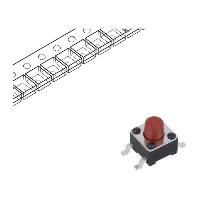 E-SWITCH Microswitch TACT; SPST-NO; Pos: 2