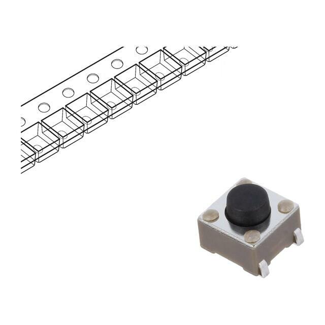 E-SWITCH Microswitch TACT; SPST-NO; Pos: 2