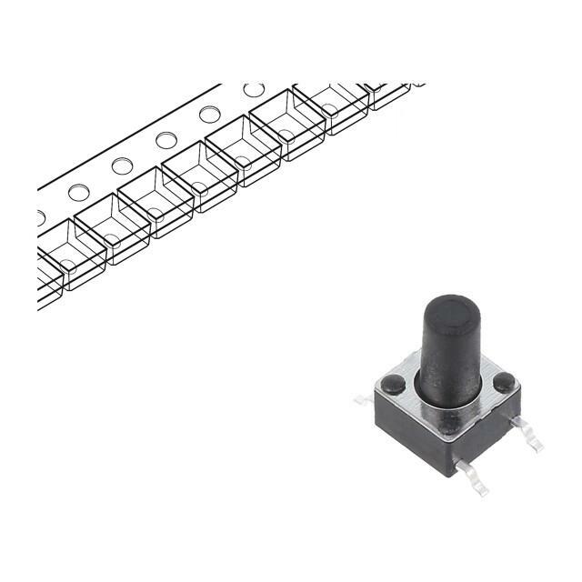SCHURTER Microswitch TACT; SPST-NO; Pos: 2