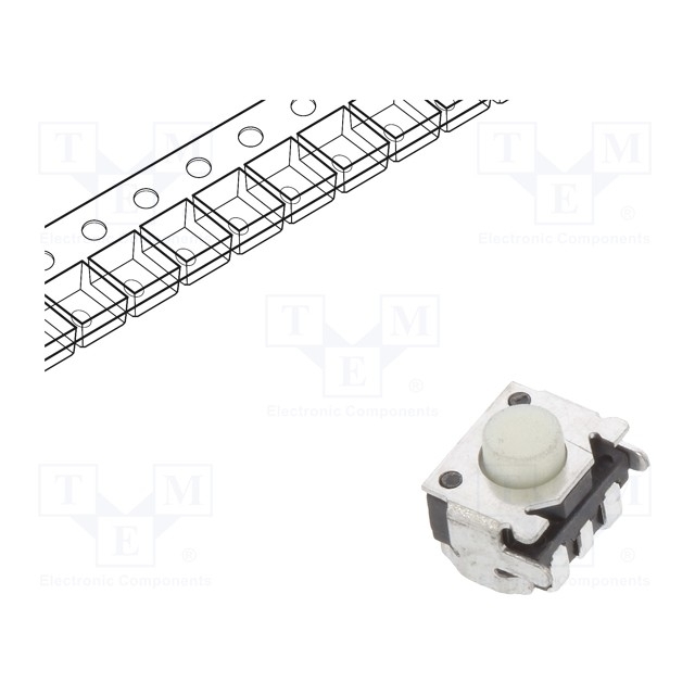 E-SWITCH Microswitch TACT; SPST; Pos: 2