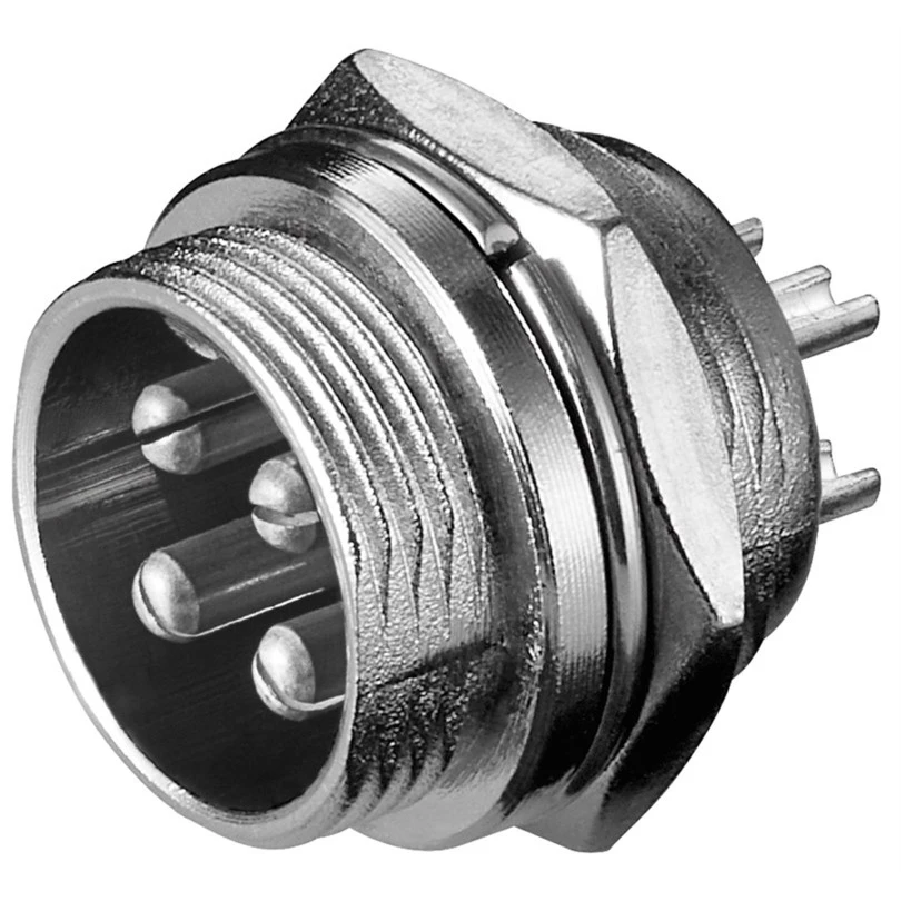 GOOBAY Mikrofon-Einbaustecker, 4Pin, Einbau-Anschluss schwarz, 1