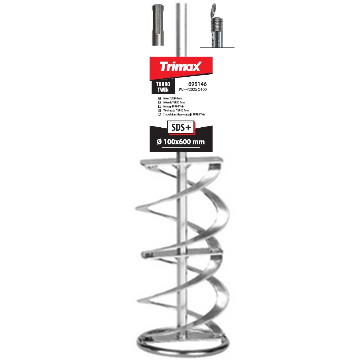 TRIMAX Mikseris TURBO Twin 100x600 SDS+