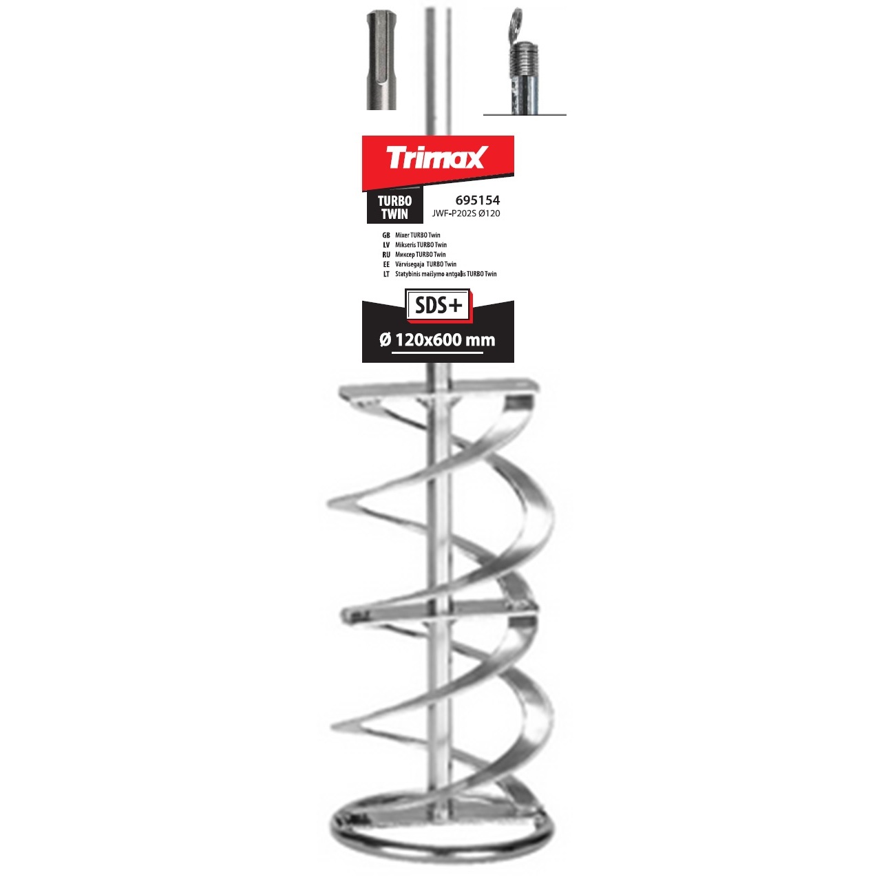 TRIMAX Mikseris TURBO Twin 120x600 SDS+