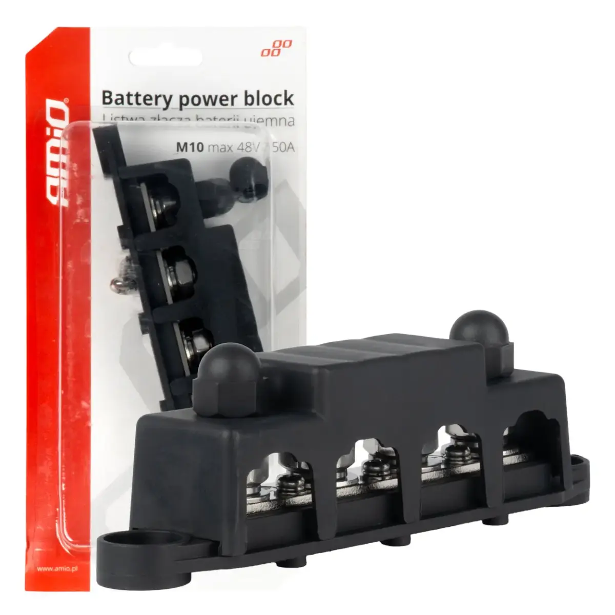 Mīnusa kopne M10 12V–48V 250A, masas