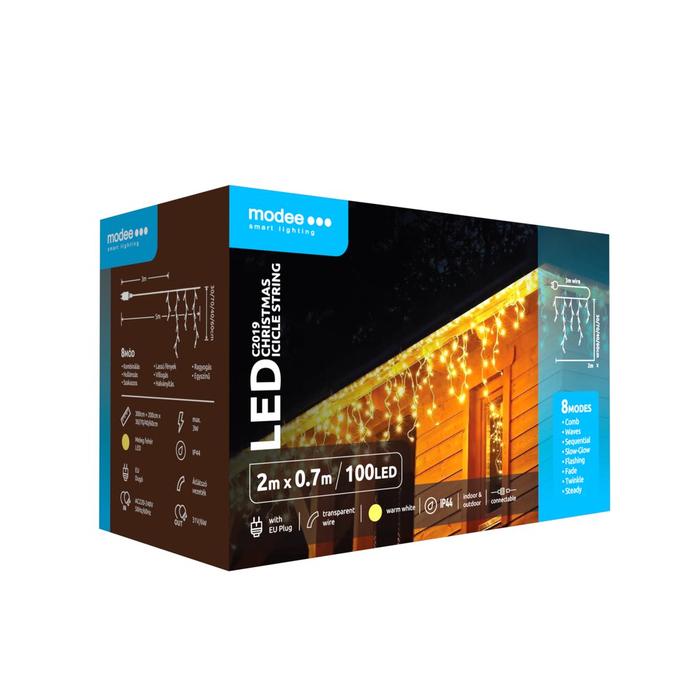 Modee Āra apgaismojums, 2m70cm, WARM 100LED