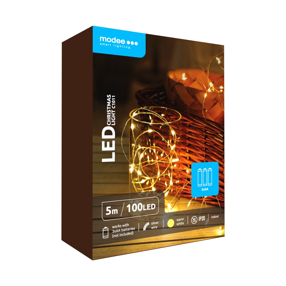 Modee Dekoratīvās gaismas, BAT, 5m, WARM