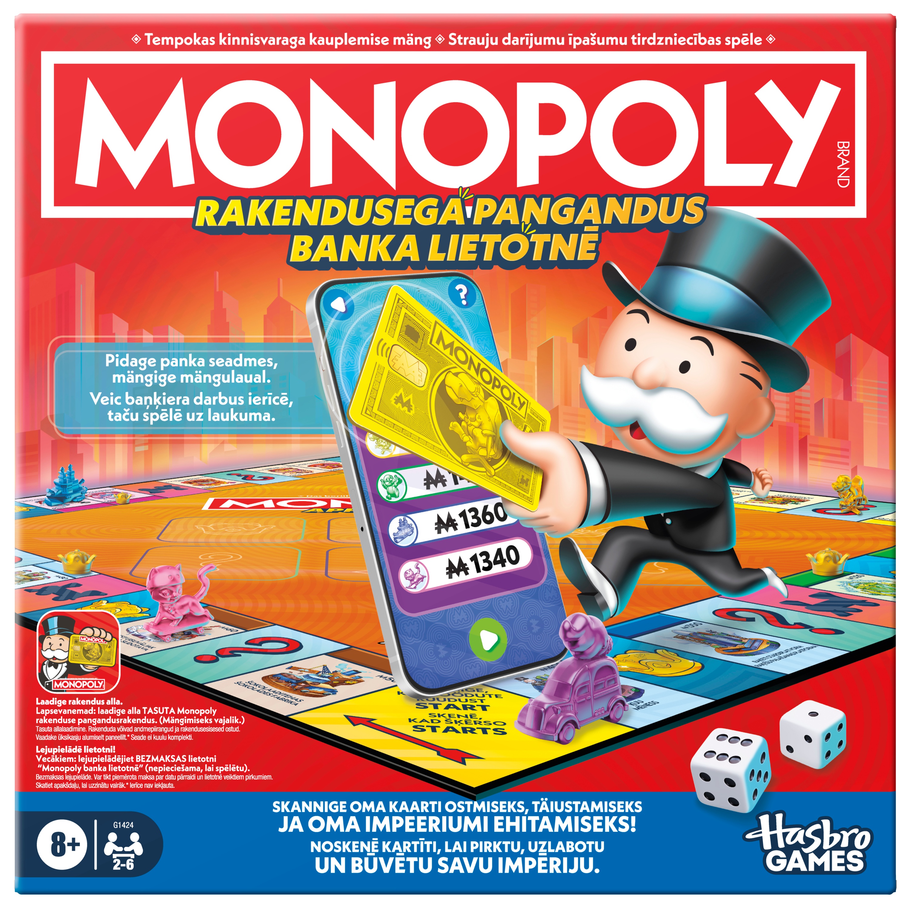 MONOPOLY Galda spēle Banka lietotnē, EST/LAT